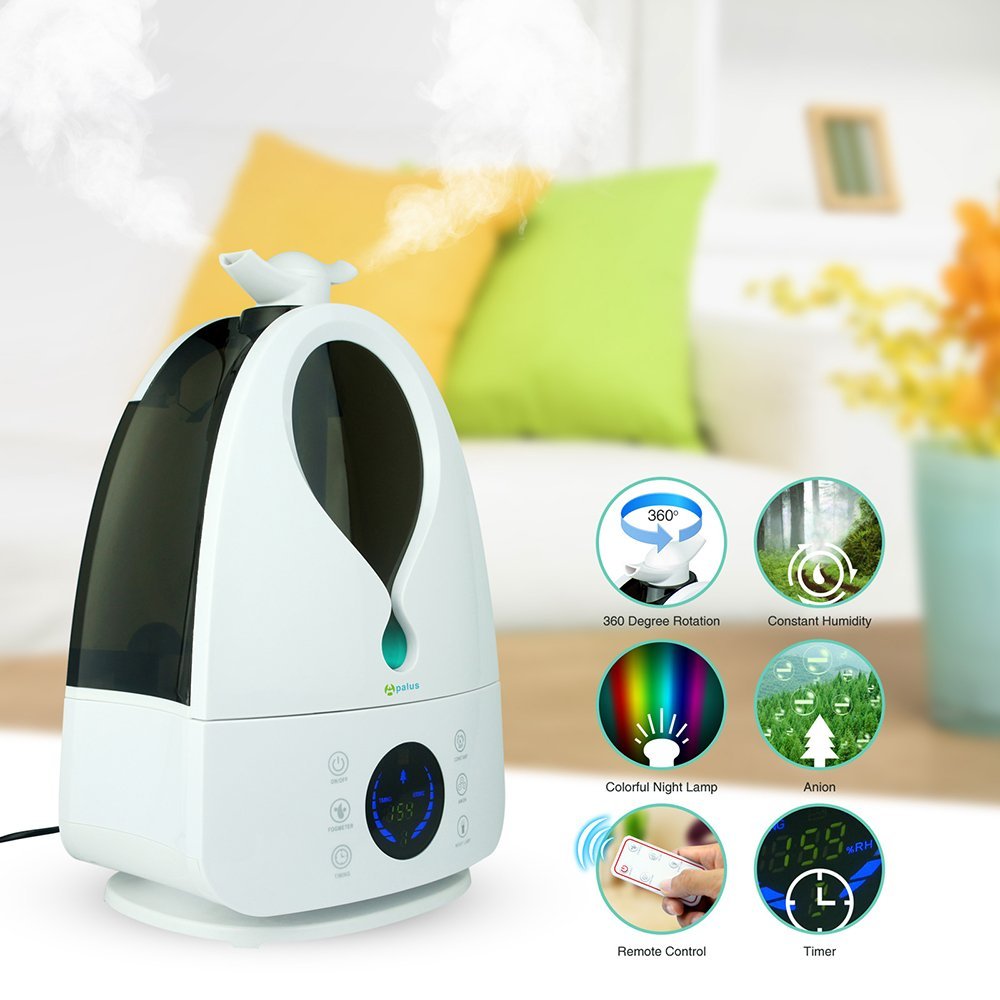 Apalus Smart Remote Control Ultrasonic Anion Humidifier