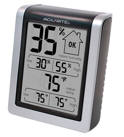 AcuRite 00613 Humidity Monitor with Indoor Thermometer, Digital Hygrometer